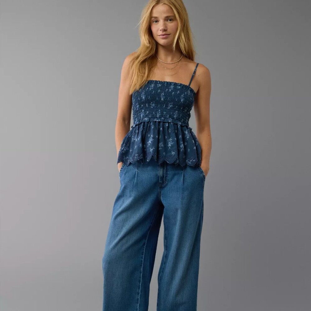 AE Floral Tiered Tube Top